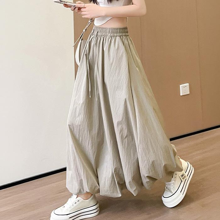 バルーンスカート ロングスカート マキシスカート 裾バルーンスカート