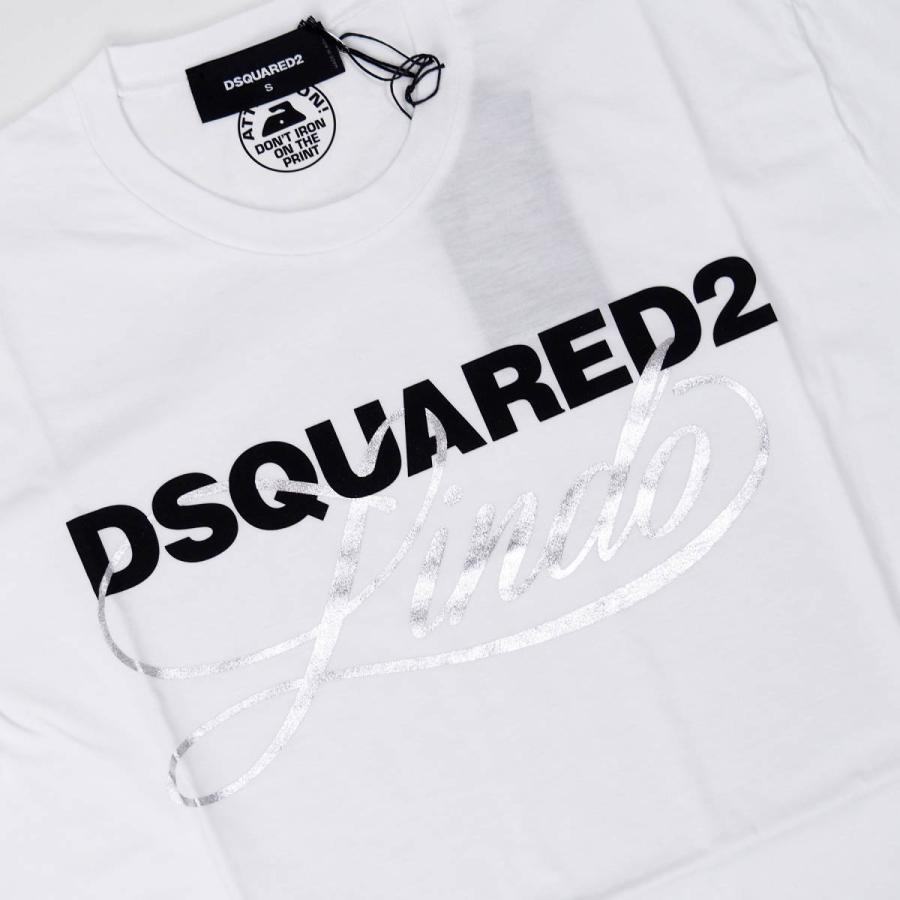 D SQUARED2 ディースクエアード S74GD0658 ブランド ロゴ プリント クルーネック Tシャツ :d-696:FITS