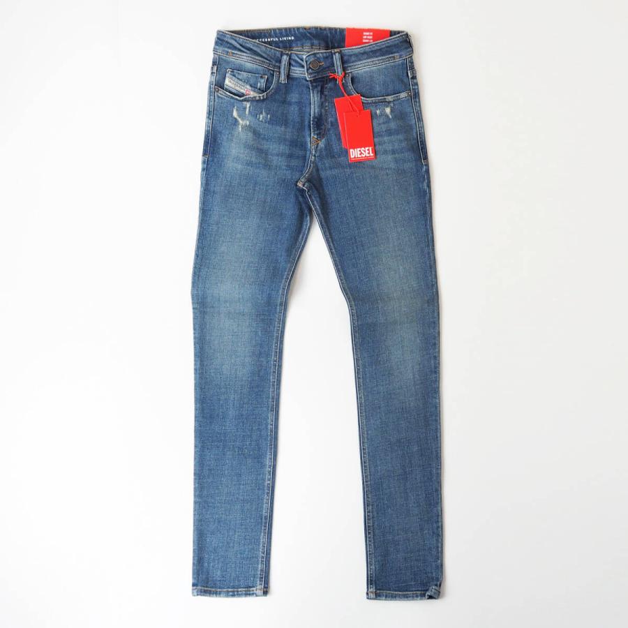 DIESEL（ディーゼル） SLEENKER 09E43 メンズ ダメージ加工 ストレッチ 
