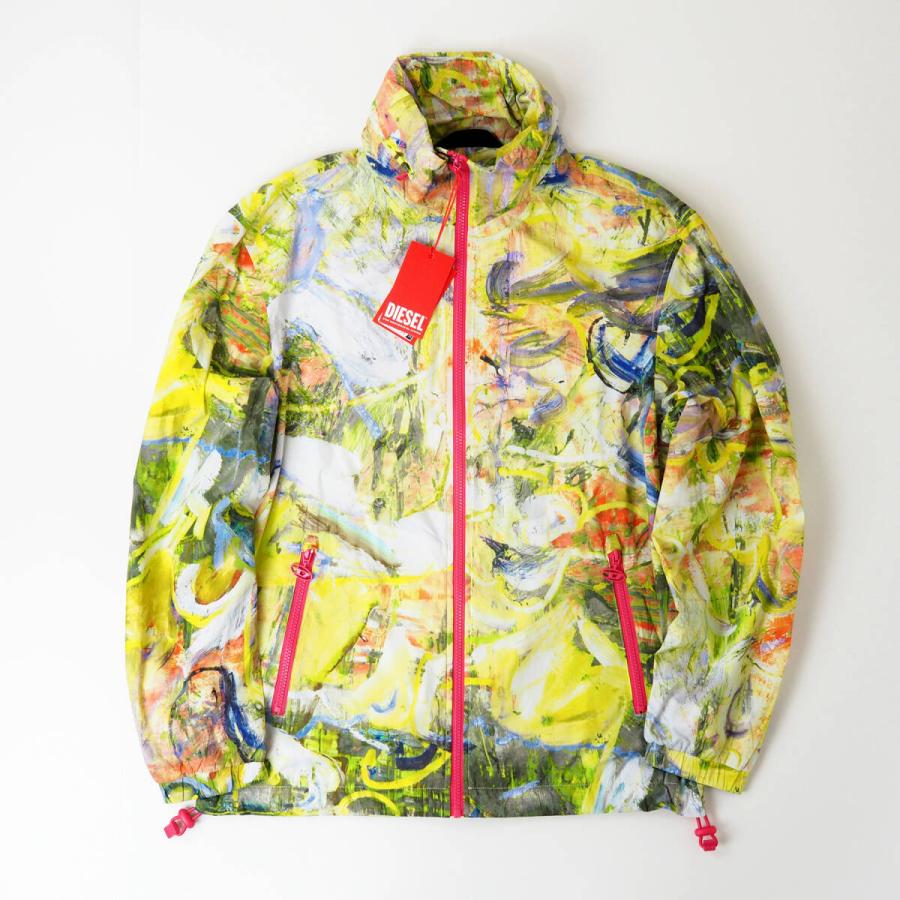 【美品】現行 DIESEL J-WARREL-PRINT ナイロンジャケット DIESEL（ディーゼル） J-WARREL-PRINT パッカブルフード ナイロン