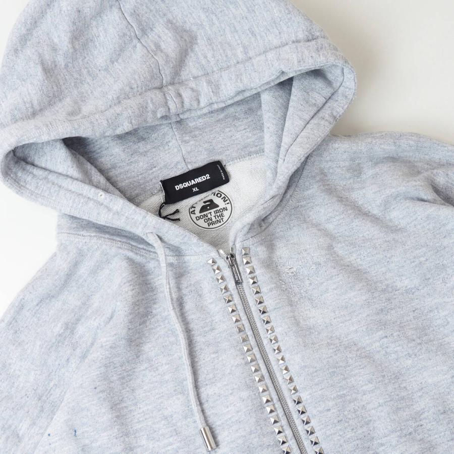 DSQUARED2 S71HG0100 ペイント ダメージ 加工 ジップ パーカー DSQUARED2 ディースクエアード S71HG0100 ペイント ダメージ