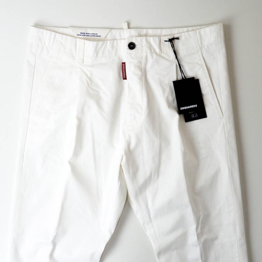 DSQUARED2 ホワイトチノパンツ 48 DSQUARED2 ディースクエアード Super Light New Dan スリム