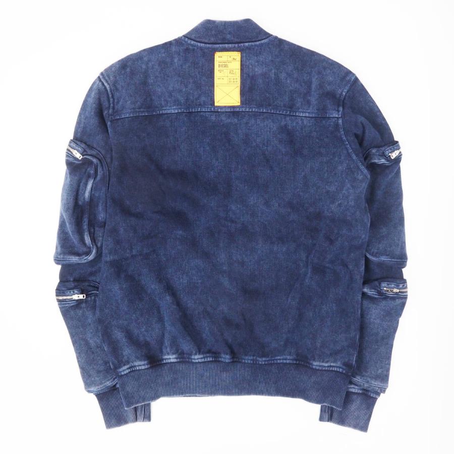 DIESEL ディーセル S-GINNET メンズ ウォッシュ加工 MA-1 ジップアップ 