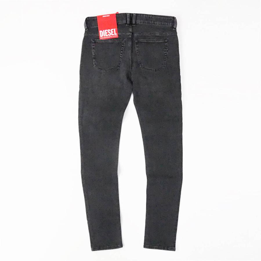 ディーゼル　ダークグレー W28スキニーデニム ダメージ加工 DIESEL ディーゼル SLEENKER 09D42 メンズ ダークグレー