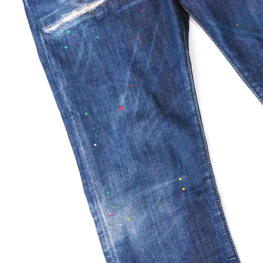 ペイントDSQUARED2 ★ディースクエアード デニム ジーンズ ストレッチ 楽天市場】DSQUARED2（ディースクエアード）【TRACK DENIM PANTS