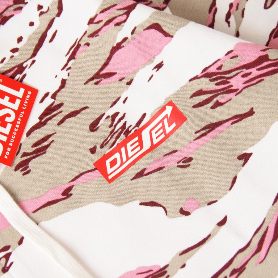 DIESEL ディーゼル S-GINN-HOOD-JIP-HS1 メンズ ゼブラカモ 総柄