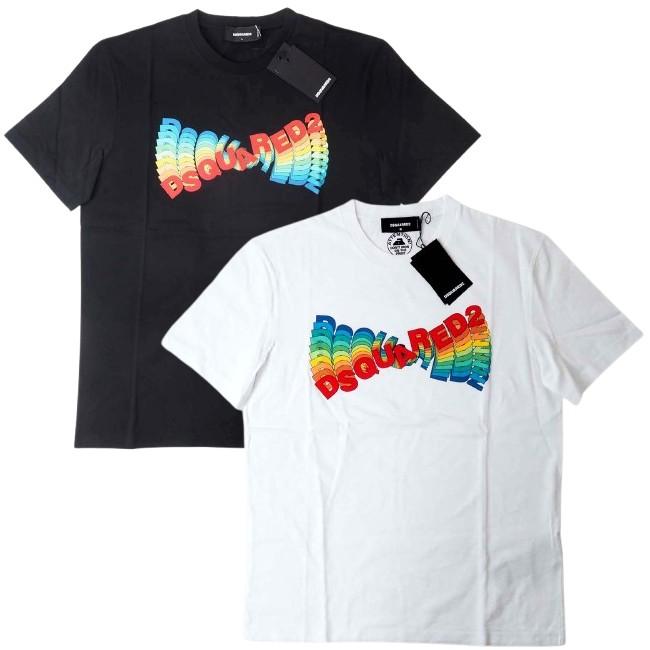 DSQUARED2（ディースクエアード） S74GD1190 レインボー グラフィック