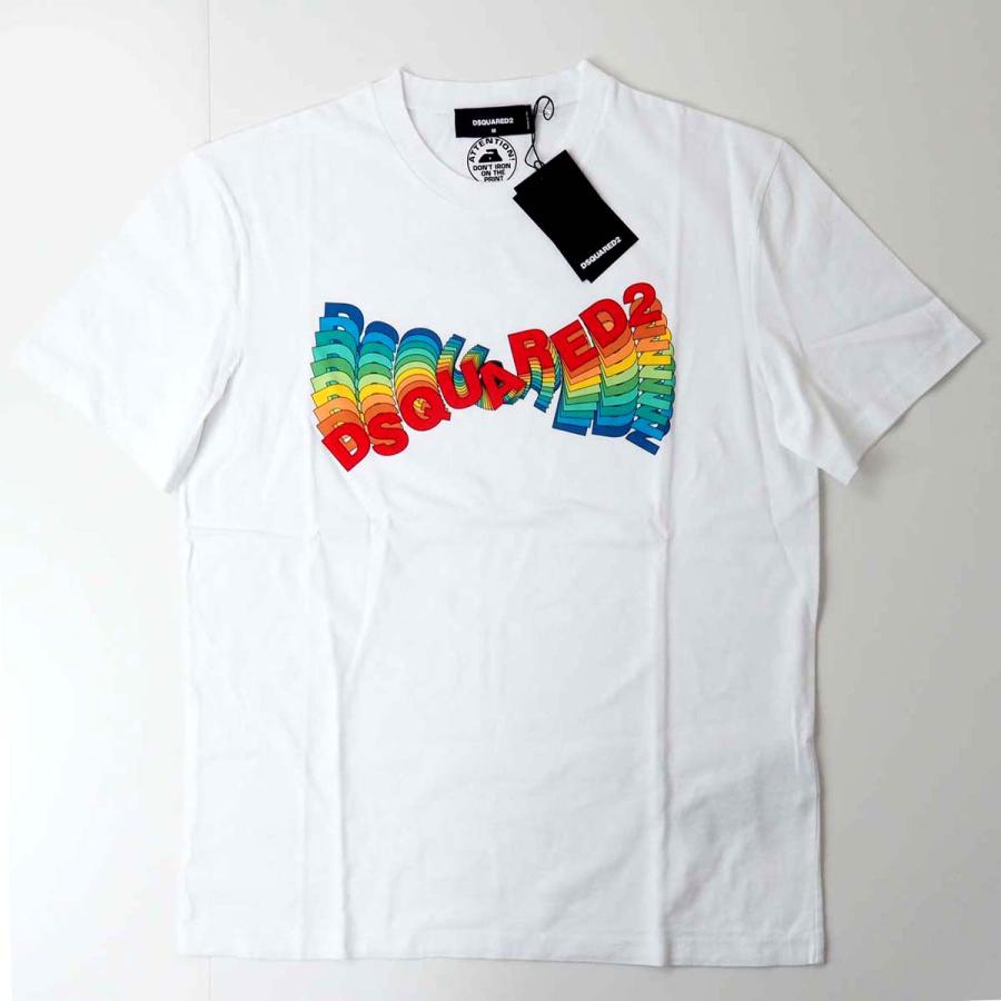 DSQUARED2（ディースクエアード） S74GD1190 レインボー グラフィック