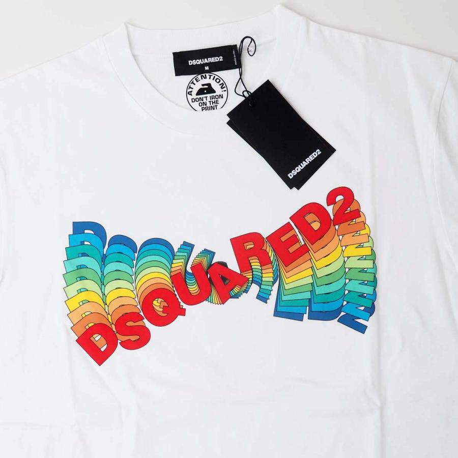 DSQUARED2 ディースクエアード レインボーグラフィック ロゴ Tシャツ DSQUARED2 ディースクエアード レインボーグラフィック ロゴ T