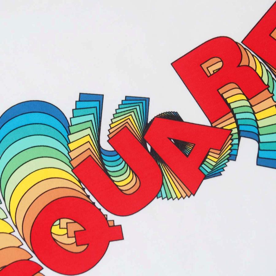 DSQUARED2 ディースクエアード レインボーグラフィック ロゴ Tシャツ DSQUARED2 ディースクエアード S74GD1190 レインボー