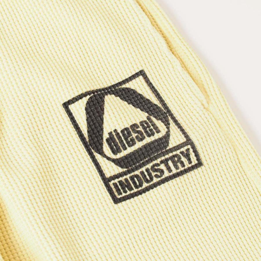 新品アウトレット DIESEL ディーゼル P-MARK-WAFFLE ワッフルロゴ スウェットパンツ イエロー_4