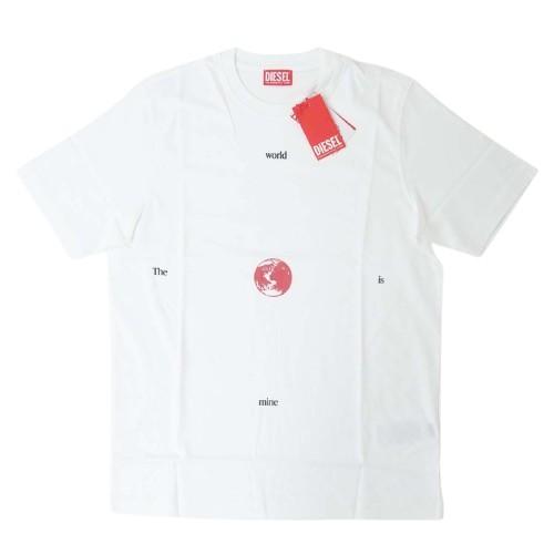 DIESEL ディーゼル　ホワイト　オーバーシルエット　ロゴプリント　tシャツ DIESEL（ディーゼル） 【並行輸入品】ディーゼル ロゴTシャツ