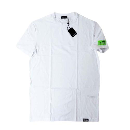 DSQUARED2 Tシャツ ICON XL ホワイト 半袖 DSQUARED2（ディースクエアード） ICON ロゴ ストレッチ 半袖 Tシャツ