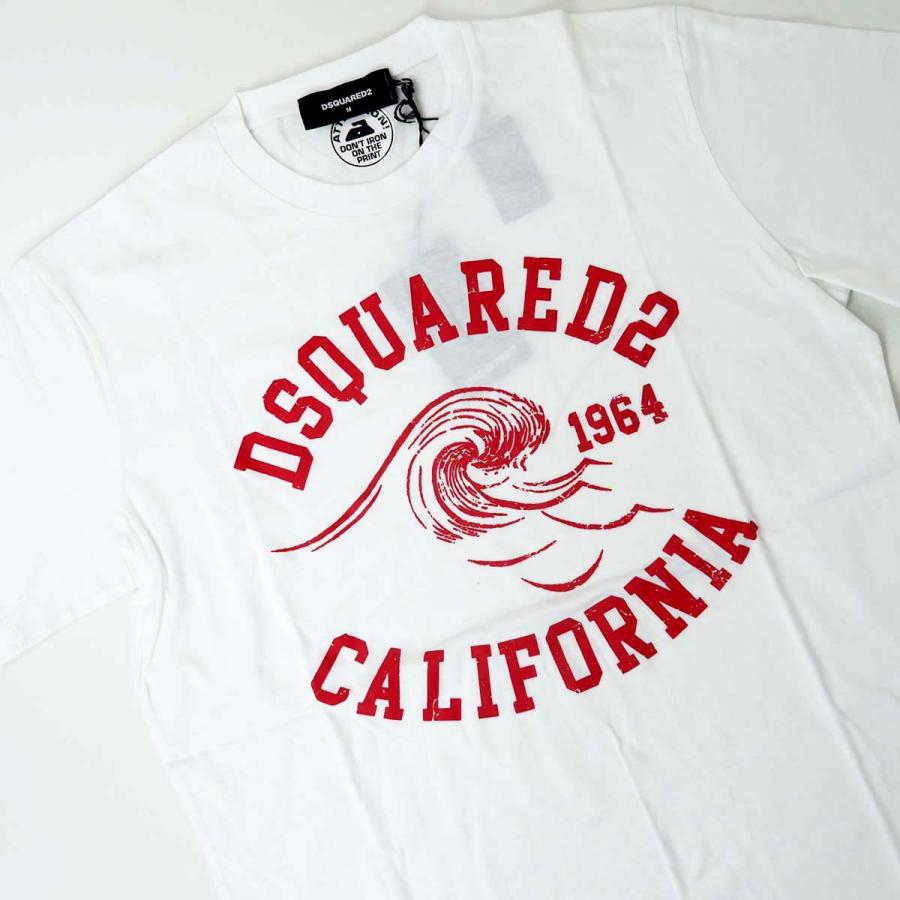 DSQUARED2 S74GD1087 ヴィンテージ サーフ プリント 半袖Tシャツ DSQUARED2 ディースクエアード S74GD1087 ヴィンテージ サーフ