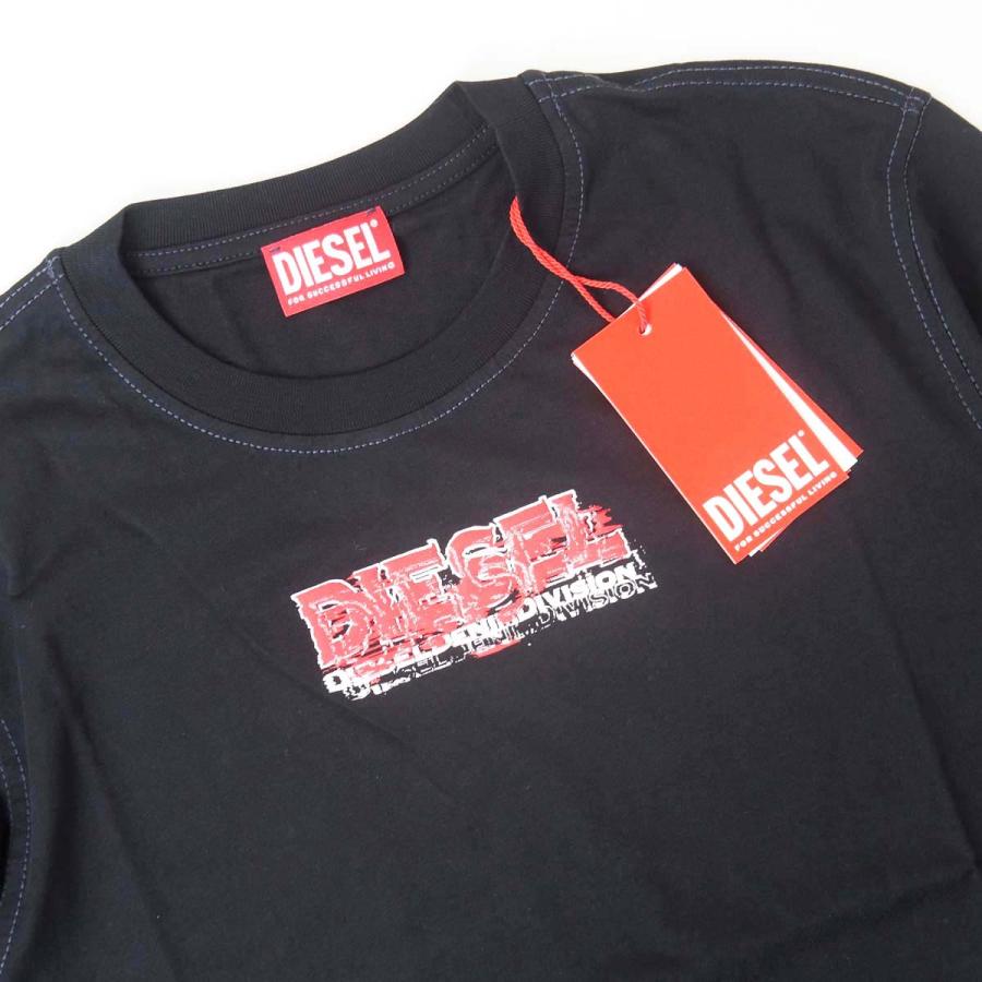DIESEL（ディーゼル） 発泡ロゴ プリント レギュラー フィット 長袖 T