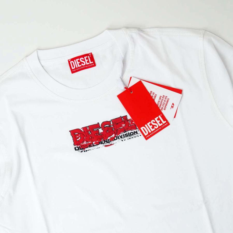 DIESEL（ディーゼル） 発泡ロゴ プリント レギュラー フィット 長袖 T
