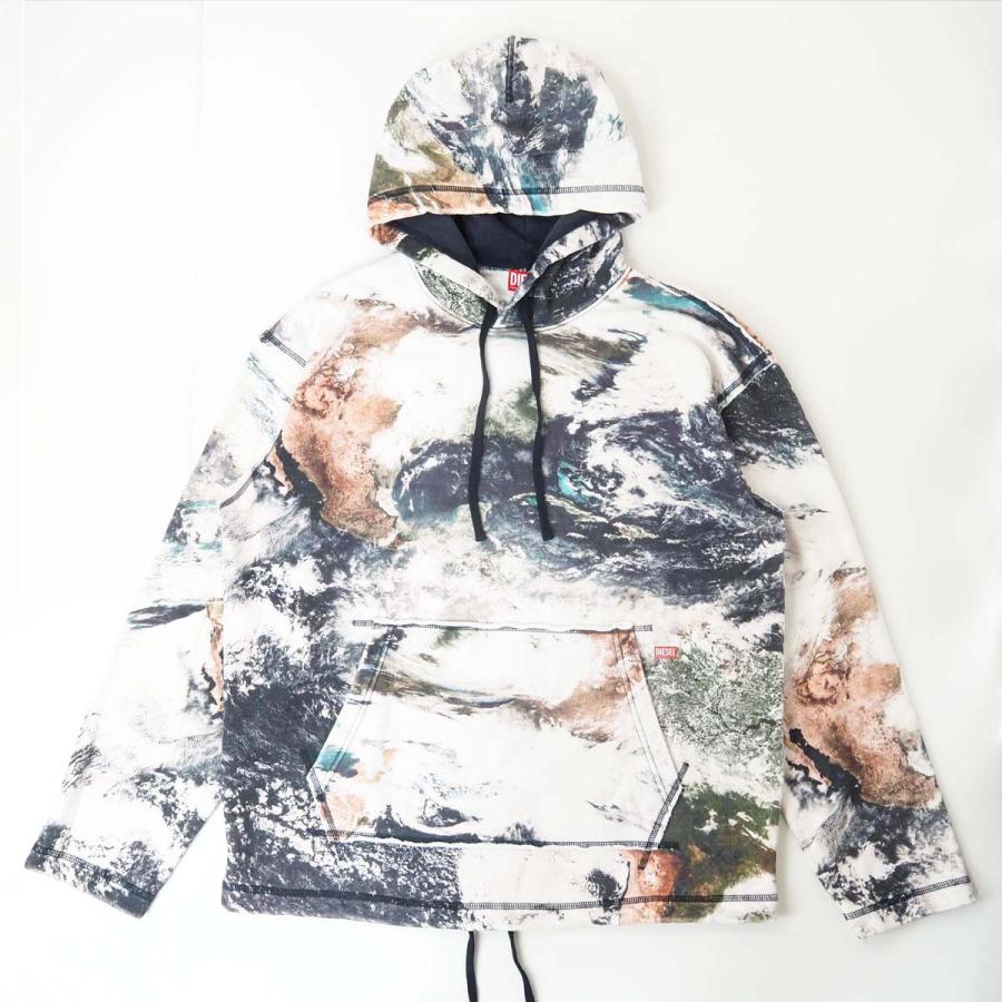 DIESEL（ディーゼル） S-PAY-HOOD メンズ プラネットカモ 総柄 プル 