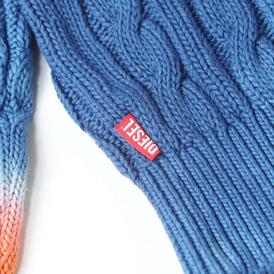 DIESEL（ディーゼル） k-jonny ケーブル編み ダイダイ コットン ニット