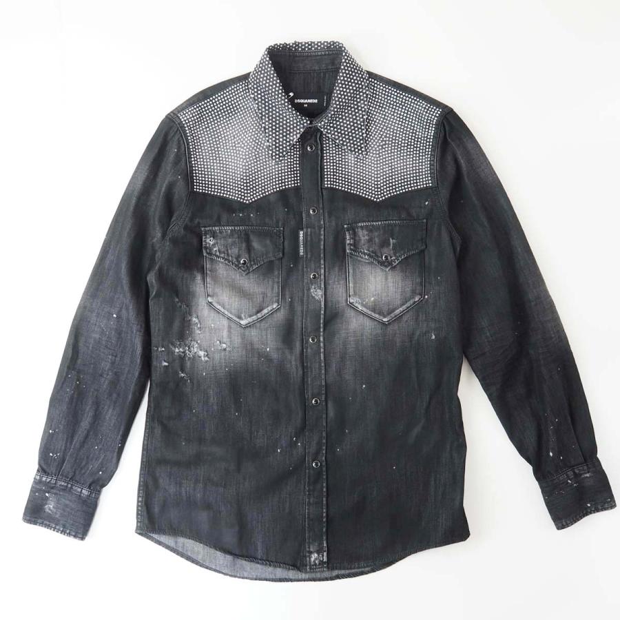 DSQUARED2 ディースクエアード ウエスタン リペア加工 デニムシャツ