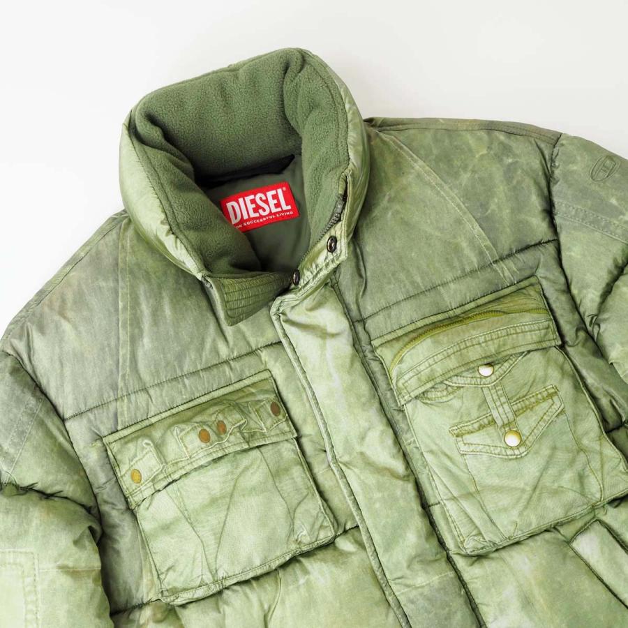 DIESEL（ディーゼル） W-ROLFFUS 転写 加工 中綿 ダウンジャケット