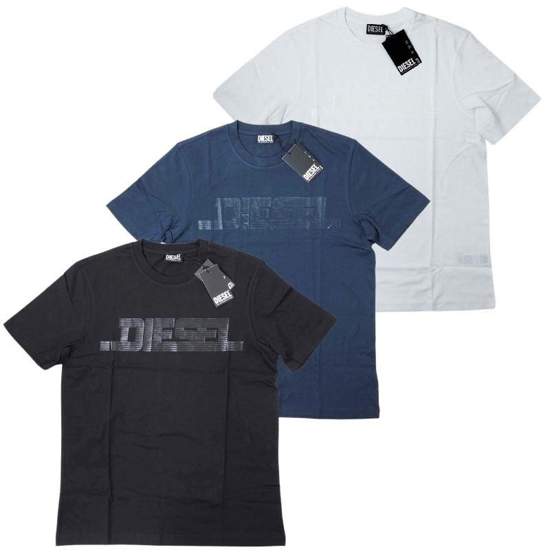 DIESEL（ディーゼル） メンズ ワントーン ロゴ プリント クルーネック