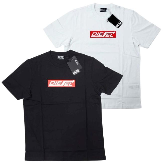 DIESEL  BOXロゴ  クルーネック スウェット【 新品同様 】 DIESEL（ディーゼル） メンズ ボックスロゴ クルーネック 半袖 Tシャツ