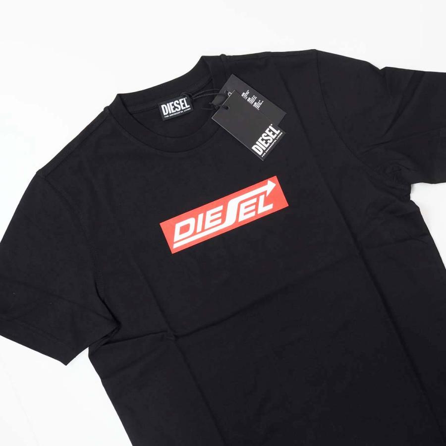 DIESEL 半袖Tシャツ 黒 ロゴ入り DIESEL（ディーゼル） 半袖Tシャツ メンズ T-WASH-POFF DIESEL