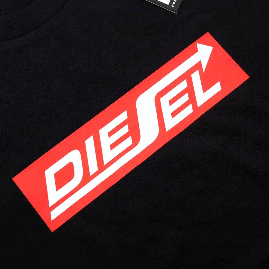 DIESEL（ディーゼル） メンズ ボックスロゴ クルーネック 半袖 Tシャツ