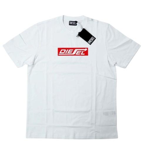 DIESEL（ディーゼル） メンズ ボックスロゴ クルーネック 半袖 Tシャツ