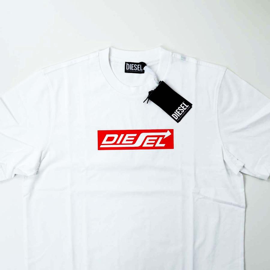 DIESEL（ディーゼル） メンズ ボックスロゴ クルーネック 半袖 Tシャツ