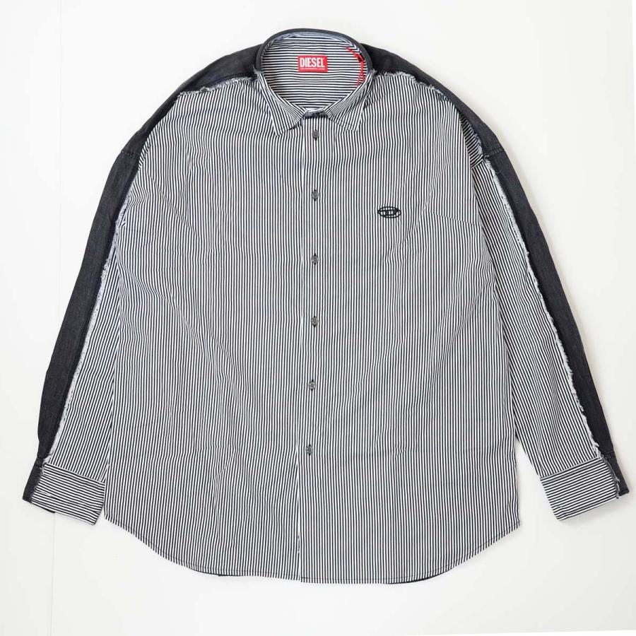 DIESEL（ディーゼル） S-WARH-STRIPE メンズ ストライプ 切替 デニム