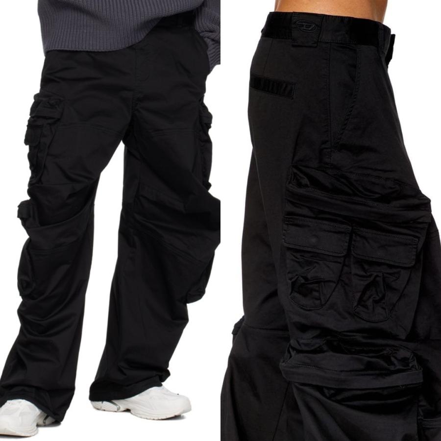 DIESEL ブラック カーゴパンツ DIESEL ブラックカーゴパンツ