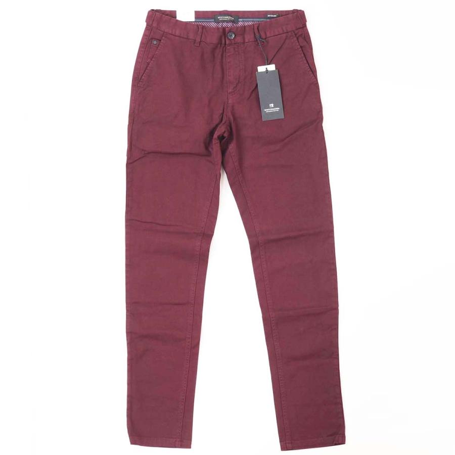 SCOTCH & SODA STUART メンズ スリム テーパード ストレッチ パンツ ボルドー | SCOTCH＆SODA | 01