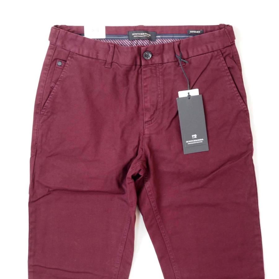 SCOTCH & SODA STUART メンズ スリム テーパード ストレッチ パンツ ボルドー | SCOTCH＆SODA | 03