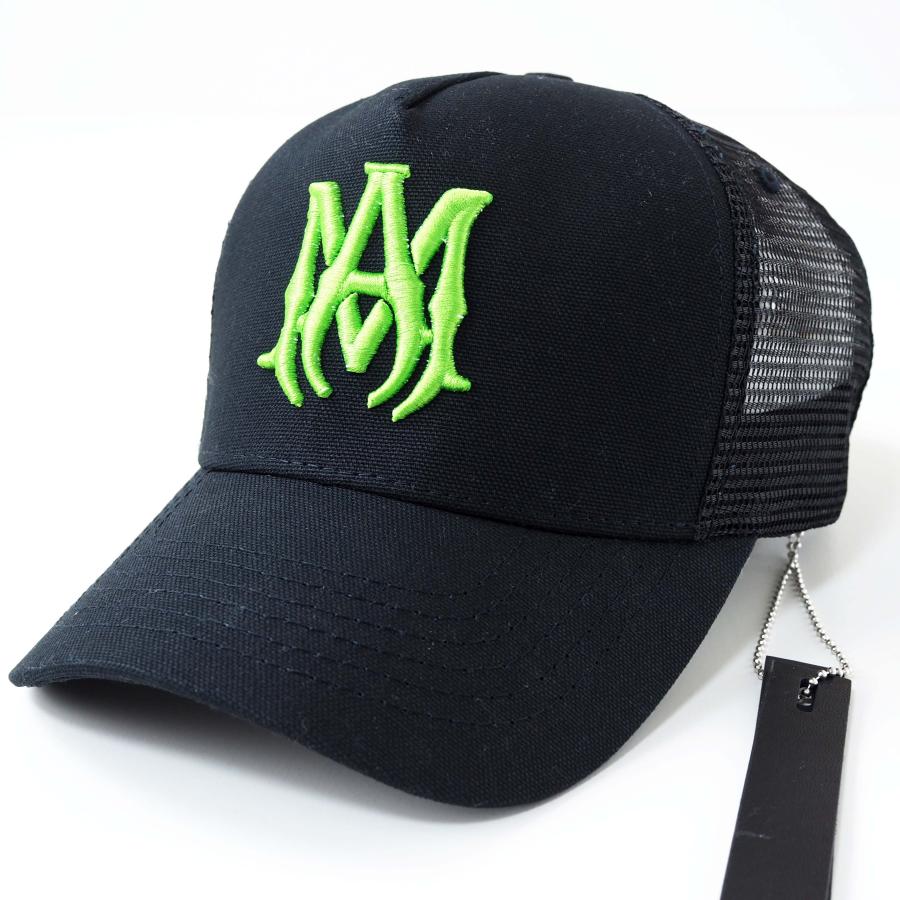 AMIRI アミリ MAロゴ トラッカーキャップ ブラック AMIRI（アミリ） MA TRUCKER CAP MAロゴ刺繍 メッシュトラッカー