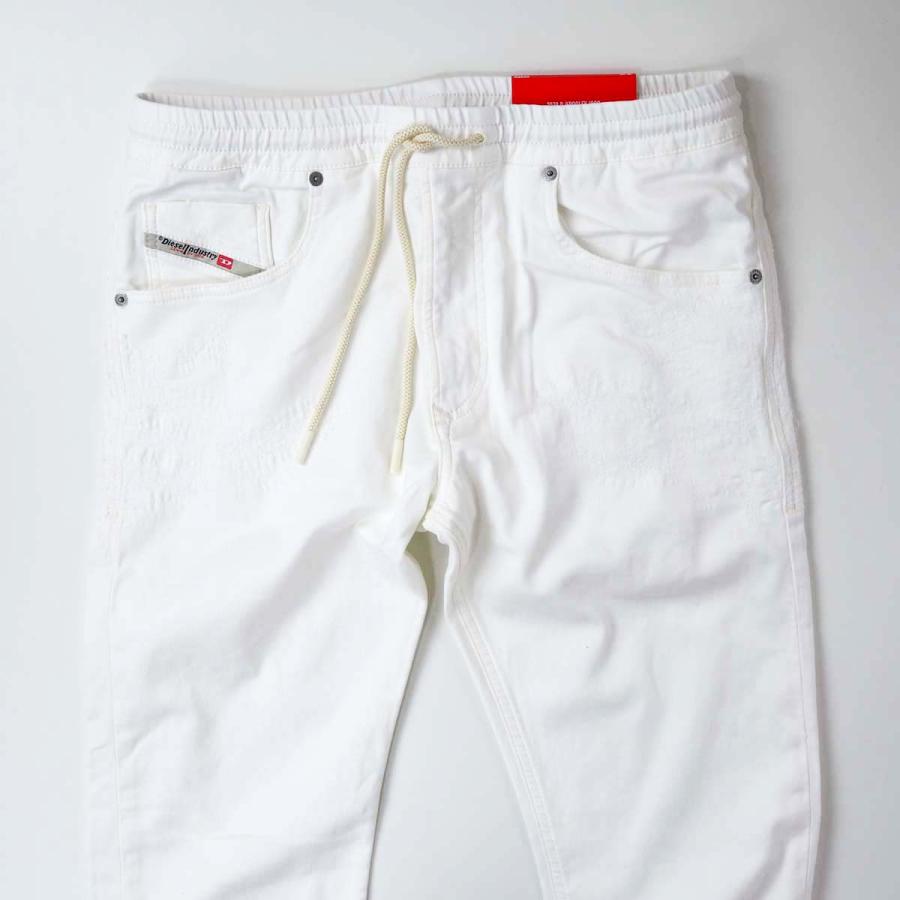 DIESEL ジョグジーンズ KROOLEY ホワイトストレッチデニム 着用少 DIESEL（ディーゼル） JOGGJEANS D-KROOLEY 068HV ストレッチ デニム