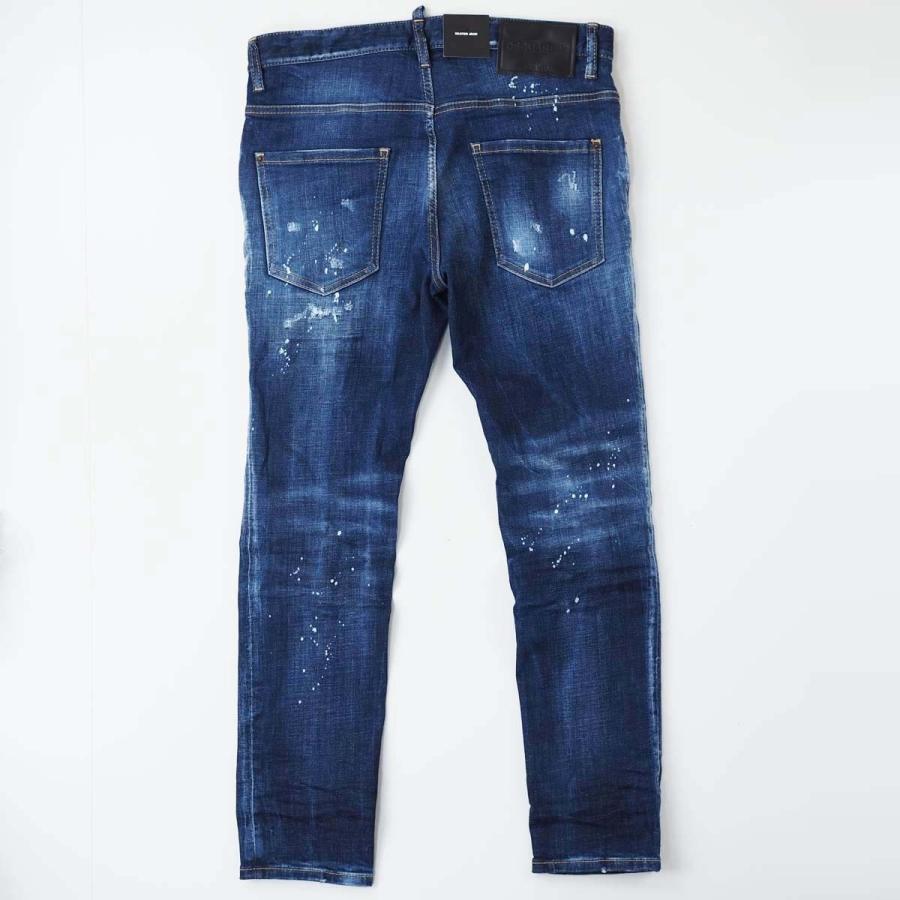 DSQUARED2 ディースクエアード SKATER S74LB1556 メンズ ウォッシュ ペイント加工 スキニー デニムの画像