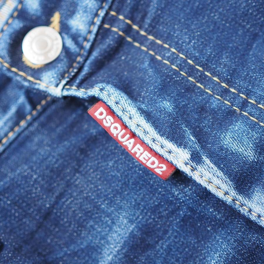 DSQUARED2 ディースクエアード SKATER S74LB1556 メンズ ウォッシュ ペイント加工 スキニー デニムの画像