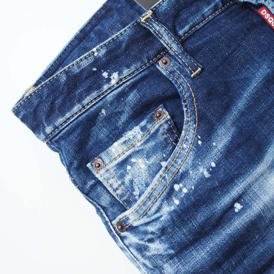 DSQUARED2 ディースクエアード SKATER S74LB1556 メンズ ウォッシュ ペイント加工 スキニー デニムの画像