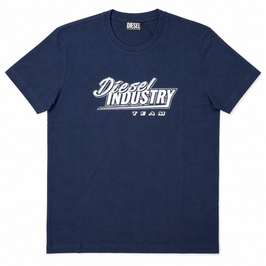 DIESEL（ディーゼル） メンズ INDUSTRY ロゴ プリント 半袖 Tシャツ