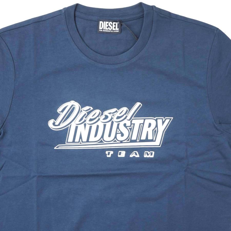 DIESEL プリントTシャツ DIESEL（ディーゼル） メンズ INDUSTRY ロゴ プリント 半袖 Tシャツ