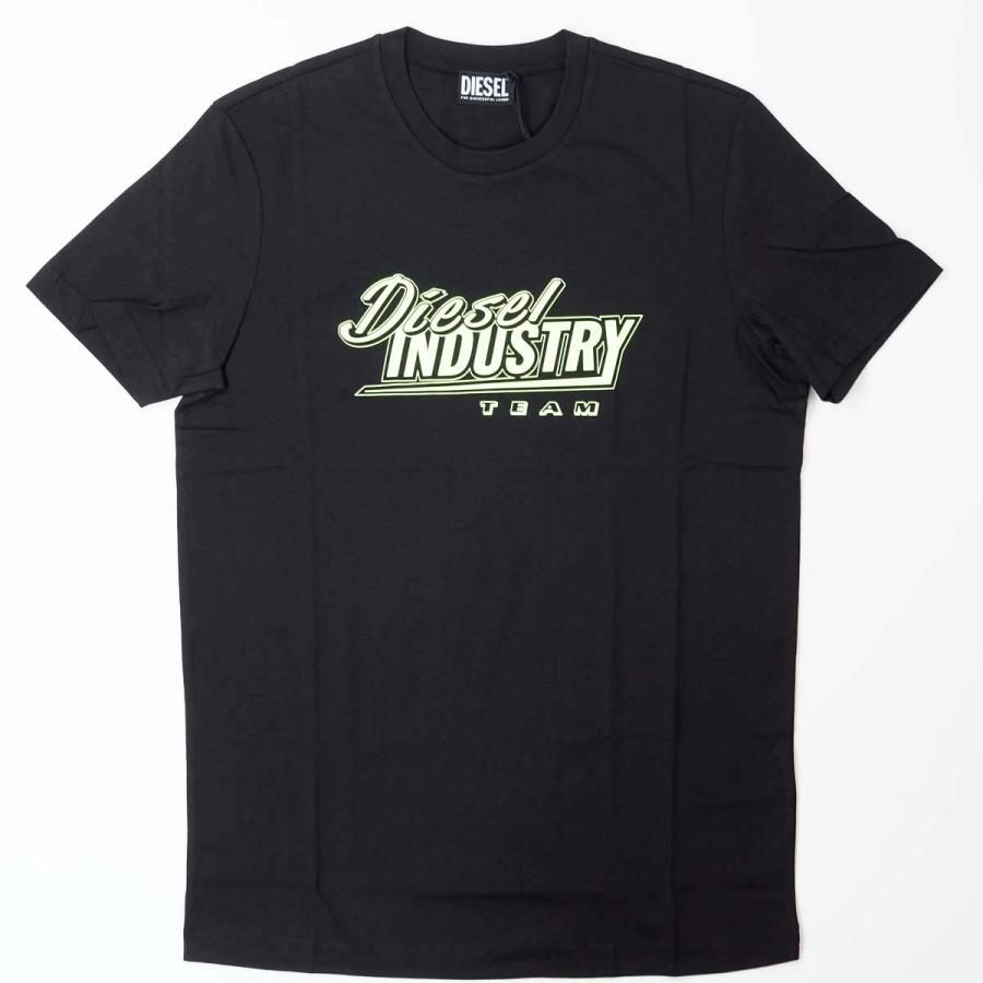 DIESEL（ディーゼル） メンズ INDUSTRY ロゴ プリント 半袖 Tシャツ