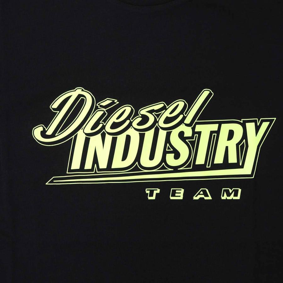 DIESEL 半袖 Tシャツ ブラック ロゴプリント DIESEL（ディーゼル） メンズ INDUSTRY ロゴ プリント 半袖 Tシャツ