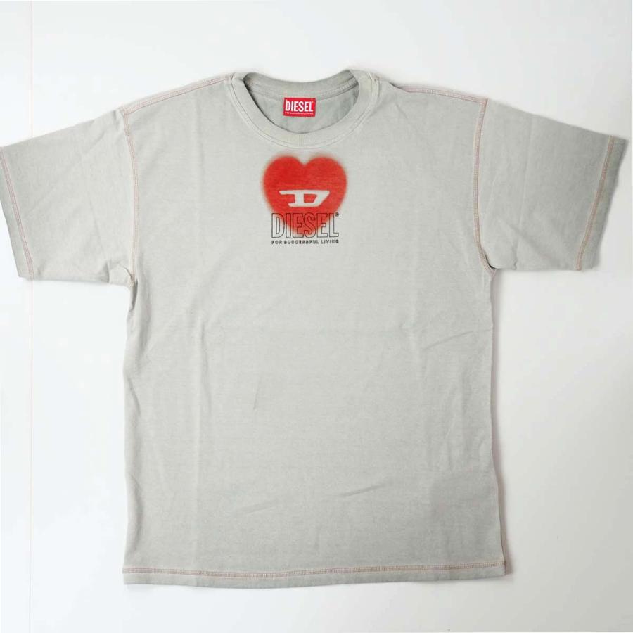 新品アウトレット DIESEL ディーゼル T-JUST-E43 メンズ ハート オーバルD ロゴ プリント 半袖 Tシャツ | DIESEL