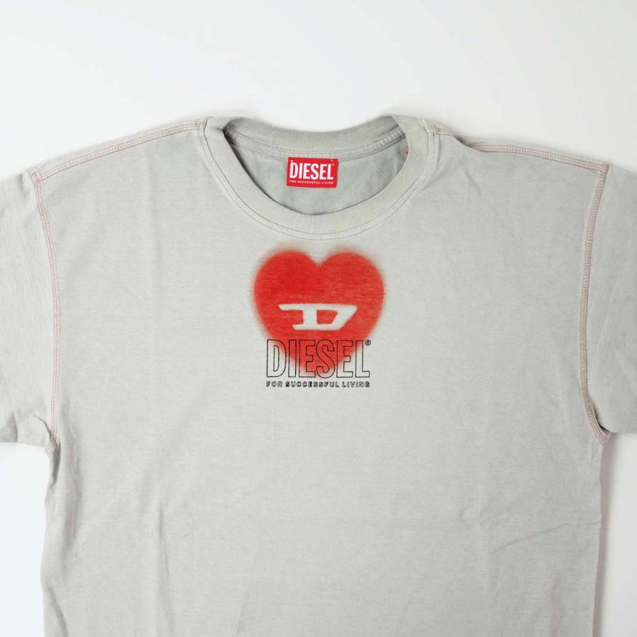 新品アウトレット DIESEL ディーゼル T-JUST-E43 メンズ ハート オーバルD ロゴ プリント 半袖 Tシャツ | DIESEL | 02