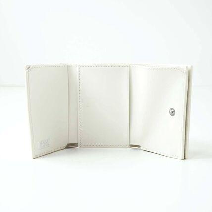 DIESEL 三つ折り財布 ホワイト DIESEL（ディーゼル） メンズ メタルロゴ 三つ折り コンパクト
