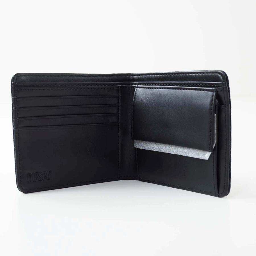 DIESEL（ディーゼル） メンズ モノグラム エンボスロゴ 二つ折り 財布