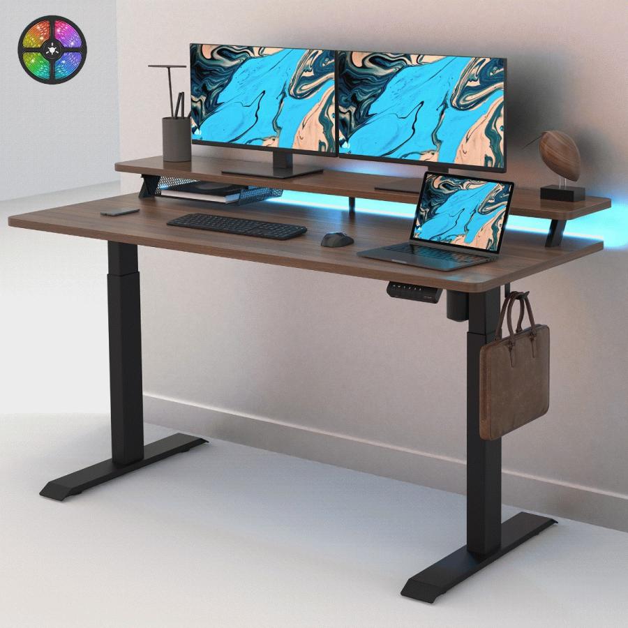 昇降デスク 電動 おしゃれ パソコン 幅160 1691 - 通販 - guianegro.com.br