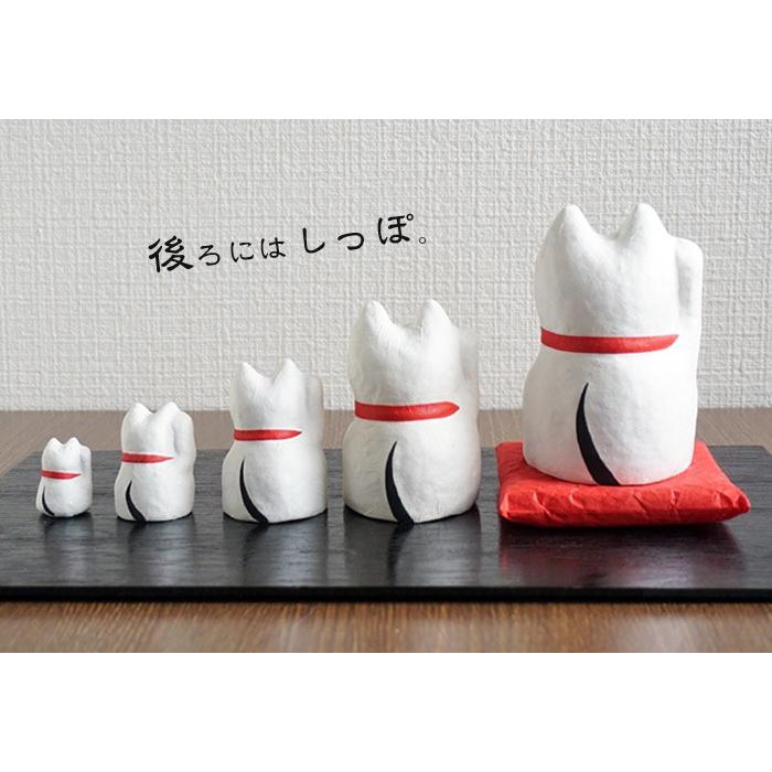 はりこーシカ 招き猫 白 和雑貨 和風 小物 置物 インテリア 張り子 人形 お祝い プレゼント 記念 白猫 ねこ ネコ まねきねこ 開運 外国人が喜ぶお土産 ペットガーデン紀三井寺 通販 Yahoo ショッピング