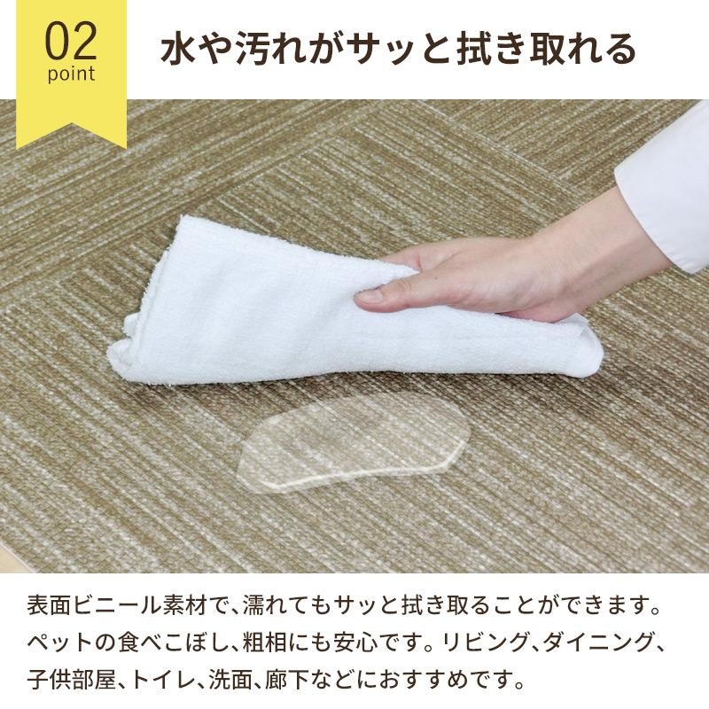 セール価格はってはがせるフロアマット 45×60cm 同色12枚セット 犬